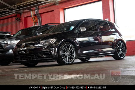 19x8.5 Style 5487 Dark Grey on VW Golf R