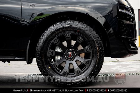 20x9.0 Simmons MAX X09 MBW on Nissan Patrol