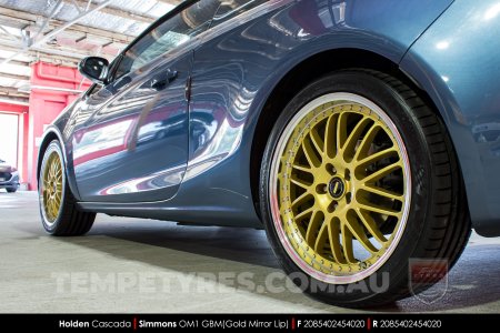 20x8.5 20x9.5 Simmons OM-1 Gold on Holden Cascada