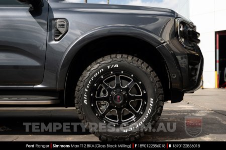 18x9.0 Simmons MAX T12 BKA on Ford Ranger