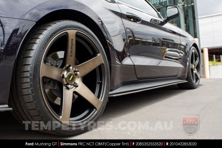 20x8.5 20x10 Simmons FR-C Copper Tint NCT on Ford Mustang