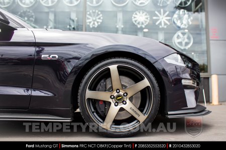20x8.5 20x10 Simmons FR-C Copper Tint NCT on Ford Mustang