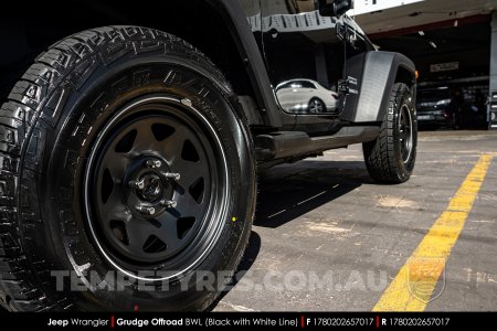 17x8.0 Grudge Offroad BWL Steel on Jeep Wrangler