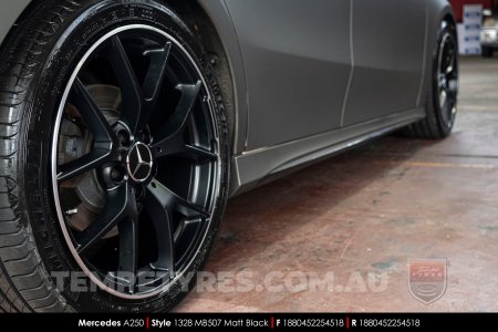 18x8.0 1328 MB507 Matt Black on Mercedes A-Class