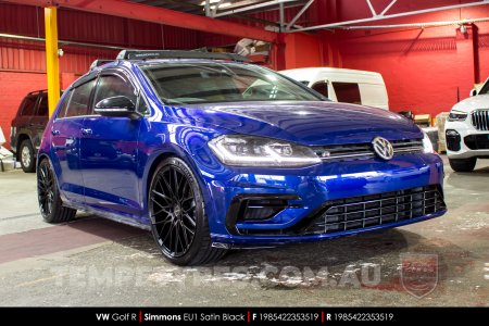 19x8.5 Simmons EU1 Satin Black on VW Golf R