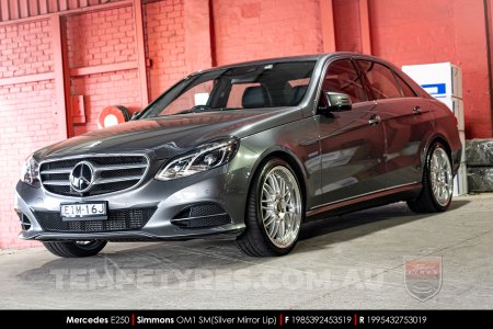 19x8.5 19x9.5 Simmons OM-1 Silver on Mercedes E-Class