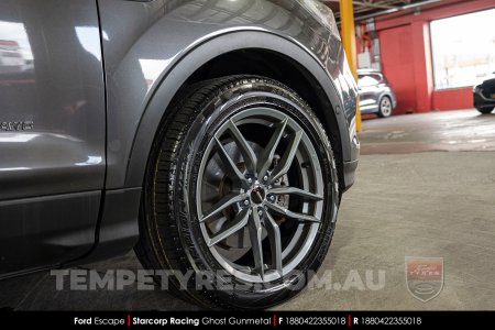 18x8.0 Starcorp Racing 1517 Ghost Gunmetal on Ford Escape