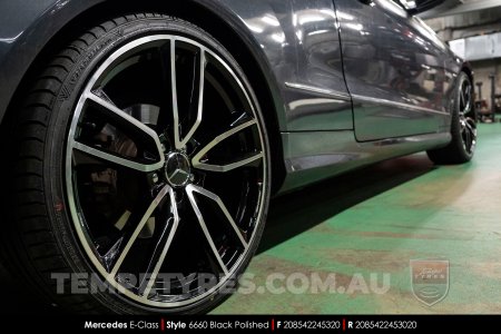 20x8.5 20x9.5 6660 Black Polished on Mercedes E-Class