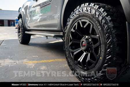 18x9.0 Simmons MAX X11 MBW on Nissan Navara NP300