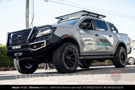 18x9.0 Simmons MAX X11 MBW on Nissan Navara NP300