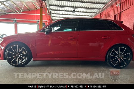 19x8.5 Style5477 Black Polished on Audi S3