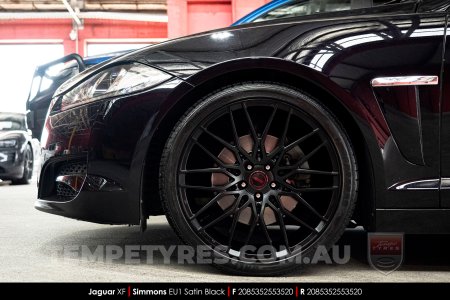 20x8.5 Simmons EU1 Satin Black on Jaguar XF