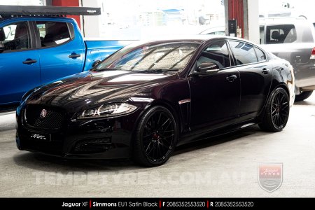 20x8.5 Simmons EU1 Satin Black on Jaguar XF