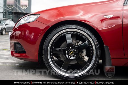 20x8.5 20x9.5 Simmons FR-1 Gloss Black on Ford Falcon