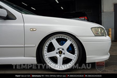 20x8.5 20x9.5 Simmons FR-1 White on Ford Falcon