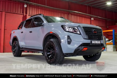 17x9.0 Simmons MAX X11 MBW on Nissan Navara