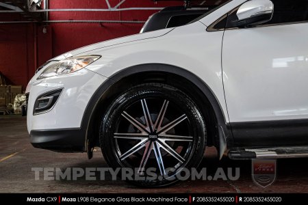 20x8.5 MOZA 908 Elegance Gloss Black Machined on Mazda CX9