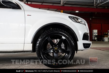 20x8.5 Simmons FR-C Full Satin Black NCT on Audi Q7