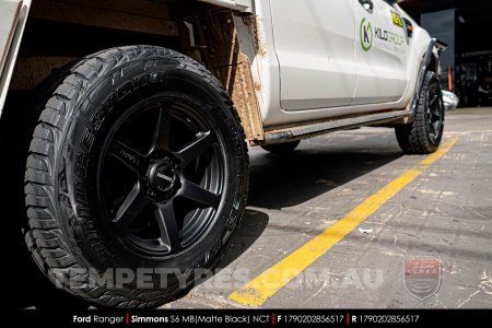 17x9.0 Simmons S6 Matte Black NCT on Ford Ranger