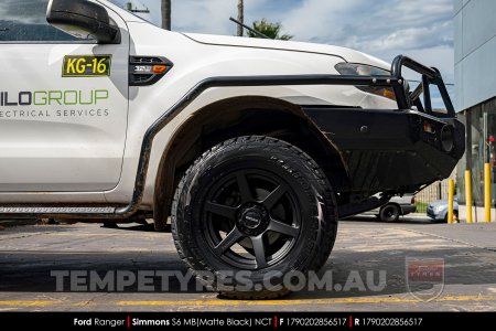 17x9.0 Simmons S6 Matte Black NCT on Ford Ranger