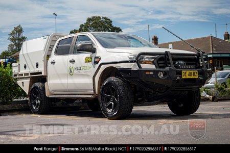 17x9.0 Simmons S6 Matte Black NCT on Ford Ranger