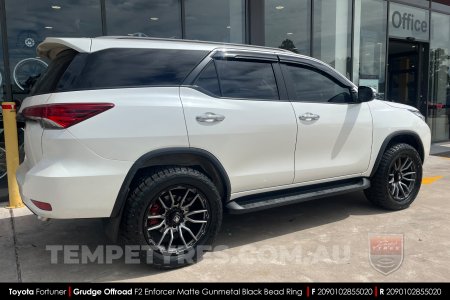 20x9.0 Grudge Offroad F2 Enforcer Matte Gunmetal on Toyota Fortuner