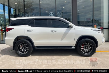 20x9.0 Grudge Offroad F2 Enforcer Matte Gunmetal on Toyota Fortuner