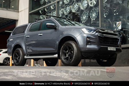 18x9.0 Simmons S6 Matte Black NCT on Isuzu D-Max