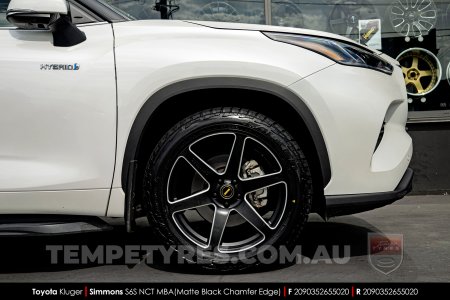 20x9.0 Simmons S6S Matte Black NCT on Toyota Kluger