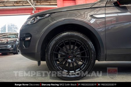 19x8.5 Starcorp Racing SR02 Satin Black on Range Rover Discovery