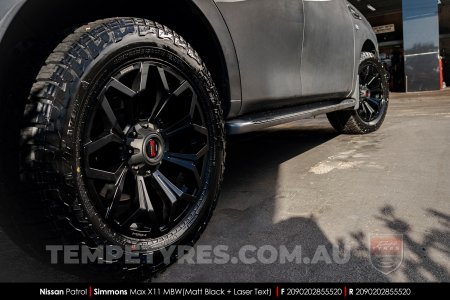 20x9.0 Simmons MAX X11 MBW on Nissan Patrol