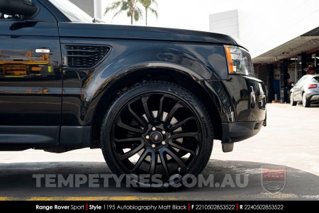 22x10 1195 Autobiography Matt Black on Range Rover Sport