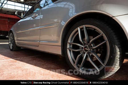 18x8.0 Starcorp Racing 1517 Ghost Gunmetal on Volvo C70