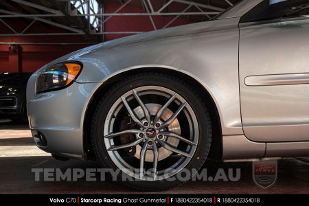 18x8.0 Starcorp Racing 1517 Ghost Gunmetal on Volvo C70