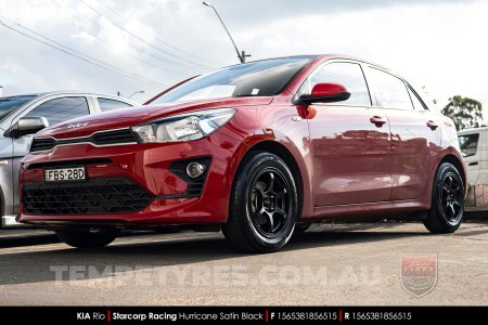 15x6.5 Starcorp Racing L208 HURRICANE on Kia Rio