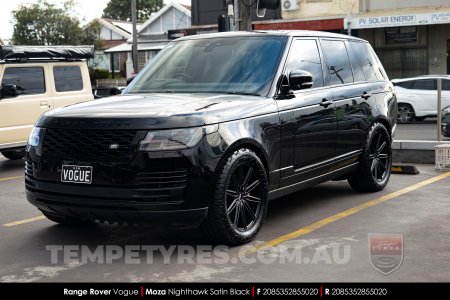 20x8.5 MOZA 913 Nighthawk Satin Black on Range Rover Vogue