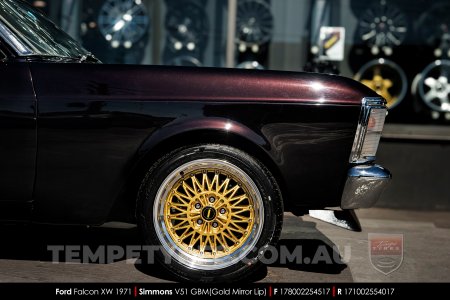 17x8.0 17x10 Simmons V51 GBM on Ford Falcon