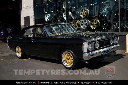 17x8.0 17x10 Simmons V51 GBM on Ford Falcon