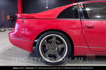 18x8.5 18x9.5 Simmons FR-1 Hyper Dark on Nissan 300ZX
