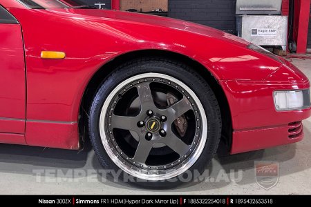 18x8.5 18x9.5 Simmons FR-1 Hyper Dark on Nissan 300ZX