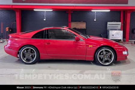 18x8.5 18x9.5 Simmons FR-1 Hyper Dark on Nissan 300ZX