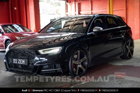 19x8.0 19x9.0 Simmons FR-C Copper Tint NCT on Audi S3