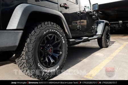 17x9.0 Simmons MAX X11 MBW on Jeep Wrangler