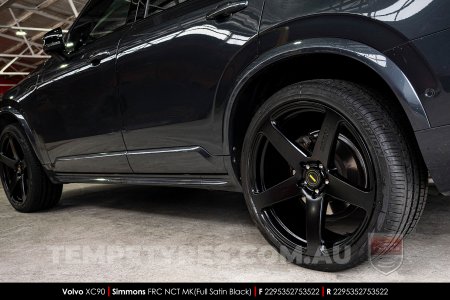 22x9.5 Simmons FR-C Full Satin Black NCT on Volvo XC90