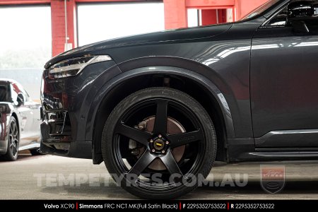 22x9.5 Simmons FR-C Full Satin Black NCT on Volvo XC90