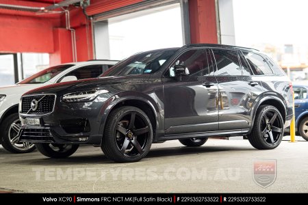 22x9.5 Simmons FR-C Full Satin Black NCT on Volvo XC90