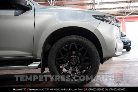 20x9.0 Simmons MAX X11 MBW on Mazda BT50