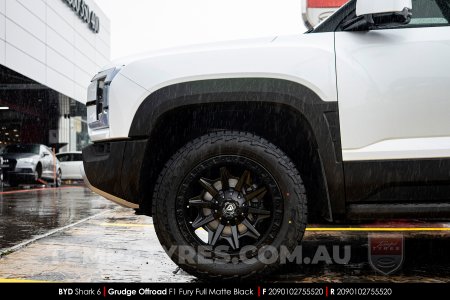 20x9.0 Grudge Offroad F1 Fury Matte Black on BYD Shark 6