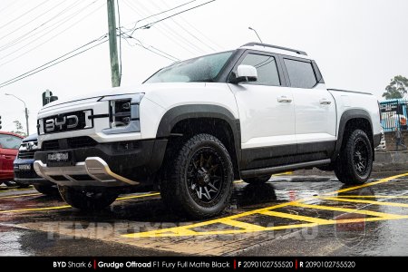 20x9.0 Grudge Offroad F1 Fury Matte Black on BYD Shark 6