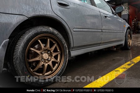 15x7.0 SC Racing DX136 Bronze on Honda Civic
